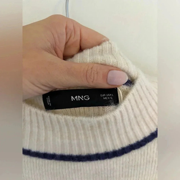 Mango Wool Blend Striped Sweater NWT - Picture 10 of 12